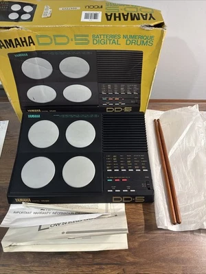 Yamaha DD-5 Electronic Digital Pad Synth Drums - used and working with plug - Image 1 of 4