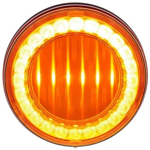 United Pacific 4 Inch Round 30 LED I Series P/T/C Light - Amber LED/ Amber Lens - Picture 1 of 4