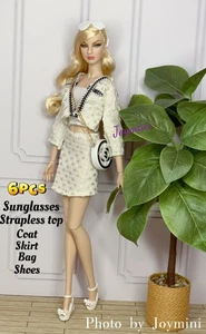 6PCS For Fashion Royalty Integrity Poppy Parker NuFace Dolls Dress Shoes Bag 1/6 - Picture 1 of 9