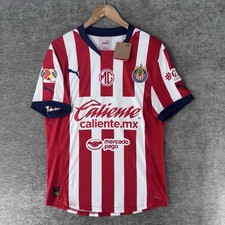 Puma Chivas Guadalajara Authentic Pro 24-25 Home Soccer Jersey Men's Size S