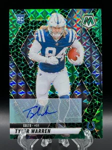 Tyler Warren 2025 Panini Mosaic Rookie Auto Green Spectris FOTL #'d 1/30 RC #354 - Imagen 1 de 3