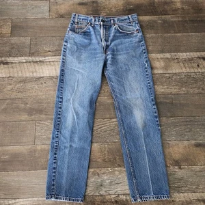 Jeans vintage Levis uomo 34x32 blu 505 dritto arancione linguetta pantaloni denim anni 90 - Foto 1 di 10