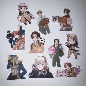 10 adesivi anime Hetalia simpatici kawaii anime manga chibi - Foto 1 di 2