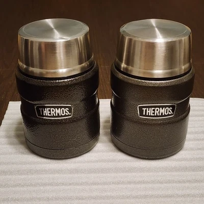 x2 Lote De Termos Acero Inoxidable King 16oz Taza Martillado Gris Contenedor Acero USADO* Foto 1 de 4