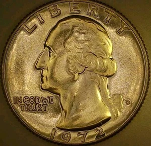 💥 BRILLIANTLY UNCIRCULATED 1972-D WASHINGTON QUARTER DDO, DDR, RPM VARIETY - Picture 1 of 14