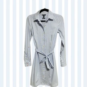 Tommy Hilfiger blau und weiß Gürtel Knopfleiste Ärmel Hemdkleid-Größe XS-EUC - Bild 1 von 6