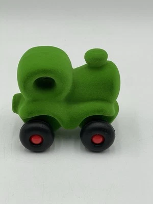 Rubbabu Green Choo Choo Soft Train Toy Wheeled Sensory Toy 7.5"×5" Velvet - Image 1 of 4