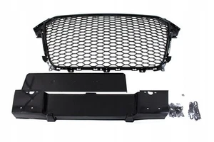 FRONT SPORT GRILL M-4431 AUDI A4 B8 RS-STYLE GLOSS BLACK 2012-2015 PDC - Picture 1 of 3