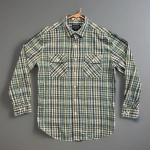 Surf Pendleton Mens Soft Flannel Shirt Sz M Green Plaid Long Sleeve Casual - Picture 1 of 16
