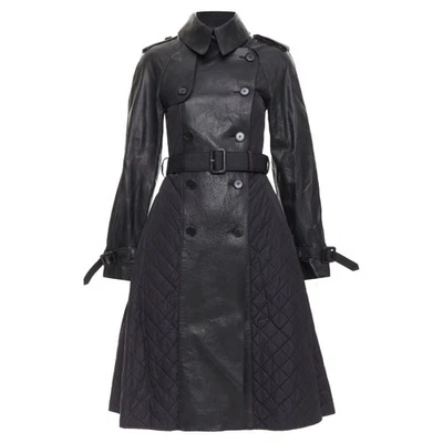 Jean Paul Gaultier искусственной кожи обратный стеганый Тренч женщин черный размер 36 - Изображение 1 из 4