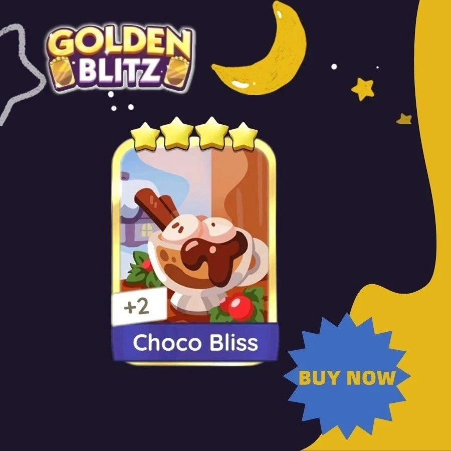 Choco Bliss 4 ⭐ Gold Sticker Monopoli Go Golden Blitz ✨ INSTANT SEND 🔝✅ - Image 1 of 1
