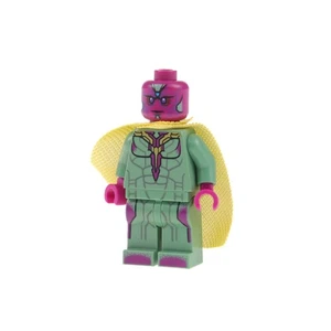 1X Lego Minifigure Super Heroes Vision Brick Blue Cape Avengers 76032 SH0178 - Picture 1 of 2