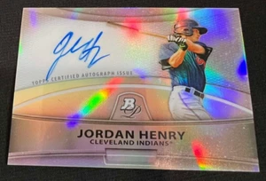 JORDAN HENRY 2010 Bowman Platinum Prospects Refractor Rookie RC AUTO #BPA-JH - Picture 1 of 1