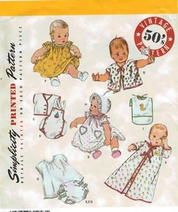 Simplicity 3508 Bebé Costura Patrón Vestidos Mamelucos Tallas XS-L CORTE PARCIAL - Imagen 1 de 2