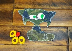 Cat Patch Iron-On Cat Camo Applique Embroidered Patch - Bild 1 von 1