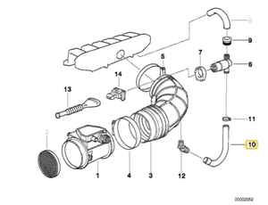 Air hose for BMW E-36 E-38 E-39 - Picture 1 of 1