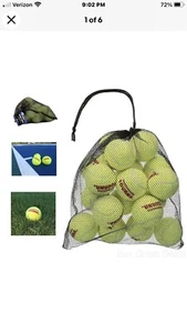 New Mesh Carry Bag Of 18 Tennis Balls Sports & Outdoors Racquet Team Fitness - Picture 1 of 3