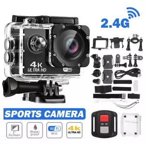 4K Action Camera Sport Video Underwater Waterproof Camera Wifi Remote For Go Pro - Picture 1 of 17