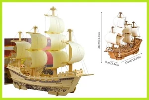 Kit nave in legno modellino barca a vela modellismo navi e modellini puzzle 3D - Foto 1 di 9