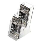 Clear Acrylic Brochure Holder Card Display Stand 4x6 Pamphlet Flyer Rack 4 Tier
