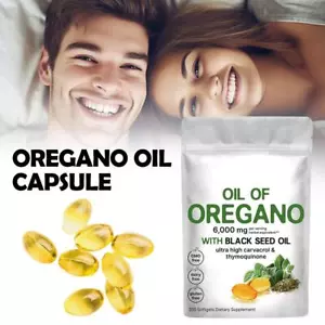 Oregano Oil Premium-Formula 6000mg OrganicExtract 300Softgels Immune Support~DE` - Bild 1 von 8