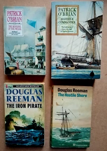 NAVAL FICTION BOOK BUNDLE (4 Books): Books by Patrick O'Brian and Douglas Reeman - Picture 1 of 24