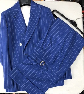 Le Diplomate Blue Striped Model: Valentina/Sandra Made in Italy Size 42 - Picture 1 of 24