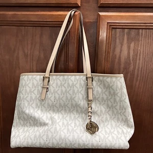 Michael Kors Bag Large Leather Tote, Shoulder Diaper Bag Purse Lots Of Pockets - Picture 1 of 13