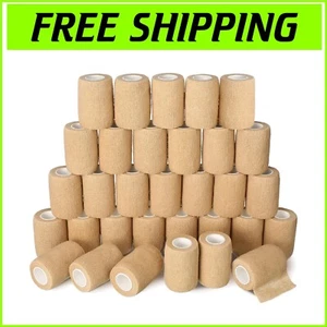 Breathable Elastic Adhesive Bandage Tape - 48 Rolls, Perfect for Sports & Pets - Picture 1 of 9