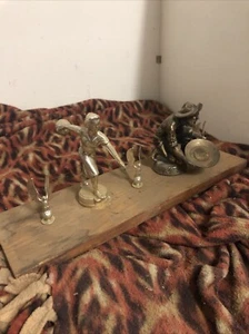 Gold Panning Womens Bowling Trophy Toppers Vintage 1960s - Picture 1 of 9