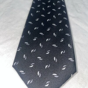Alfani Necktie Black Gray White Polyester - Picture 1 of 15