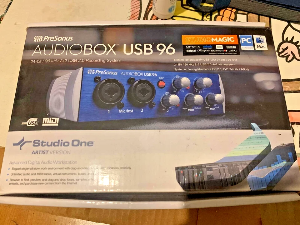 Scheda audio PreSonus AUDIOBOX USB 96 2 Channel Audio Interface come nuova - Immagine 1 di 3