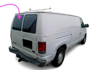 Fits: 1998 Ford Econoline VAN Driver Side Rear Left Glass Stationery 5Holes - Picture 1 of 7
