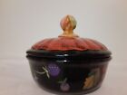 Tracy Porter Hand Painted The Midnight  Garden Collection Bowl and Lid