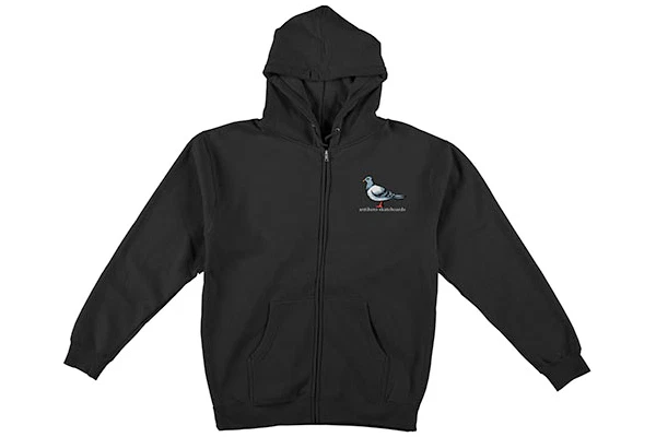 Sudadera con Capucha Antihéroe Skateboards Lil Pigeon Logo Negra con Cremallera Foto 1 de 1