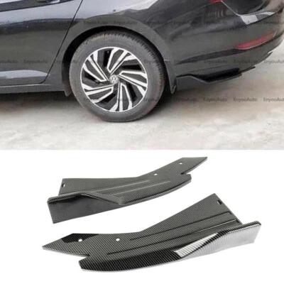 Universal Rear Bumper Lip Splitter Diffuser For Volkswagen CC Carbon Fiber - Imagem 1 de 4