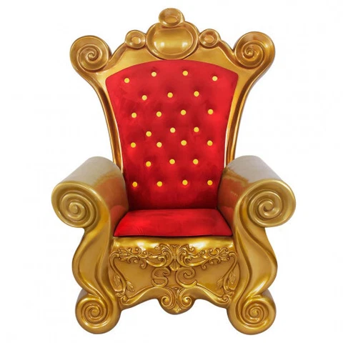 5' Red and White Santa Throne Cover