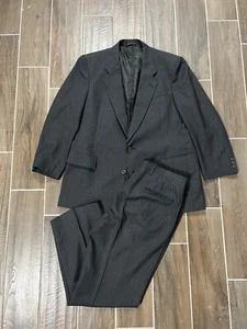 Vintage Christian Dior Herren Grau Nadelstreifen Wolle Anzug 42R 36x28 - Bild 1 von 15