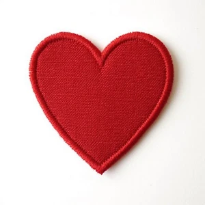 Heart Patch Iron-on Applique Clothing Love Badge Valentine's Day Red Rose Gift - Picture 1 of 12