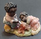 Figurines vintage en résine enfants afro-américains