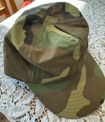 VTG Military Gore-Tex Woodland Camo Outdoor Hunting Ear Flap Hat Cap Large - Image 1 of 4