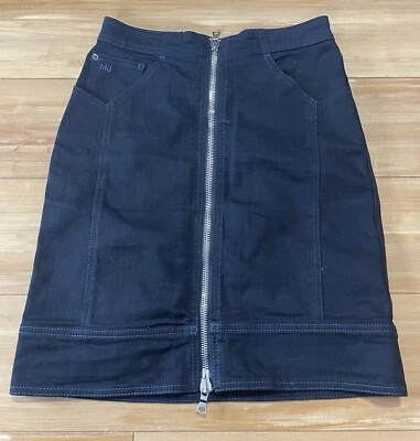 MARC MARC JACOBS черный хлопок смесь молнии юбка размер 2/4, отличном состоянии - Изображение 1 из 4