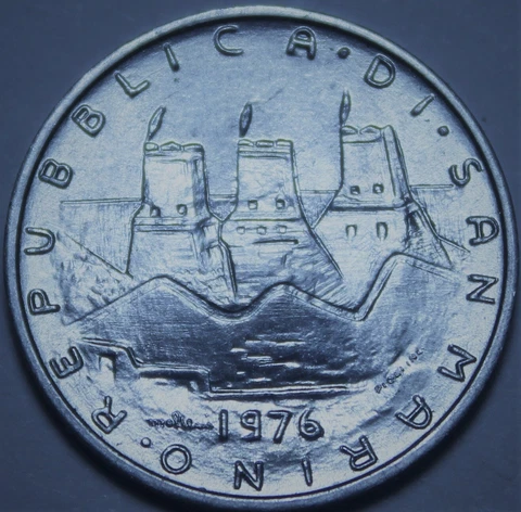 San Marino 5 Lire, 1976 Gem Unc~F.A.O. Coin~Only 695,000 Minted~Free Shipping Cover
