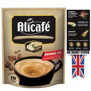Alicafe Ali Bebida y Ginseng Café Instantáneo 20 g Bolsa Reino Unido Ali Café Malasia - Imagen 1 de 2