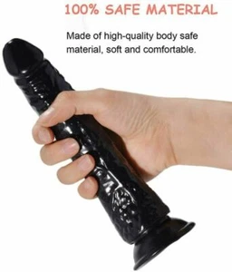 Flexible Soft TPE Big Dildo Realistic Penis Suction Cup Oral Sex Toys cock - Picture 1 of 5
