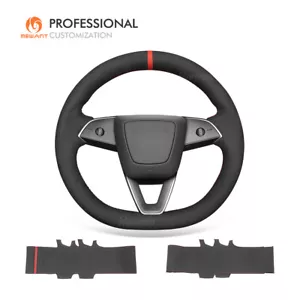 Funda de volante MEWANT Custom DIY negra gamuza para 2024 Tesla Model 3 Highland - Imagen 1 de 10