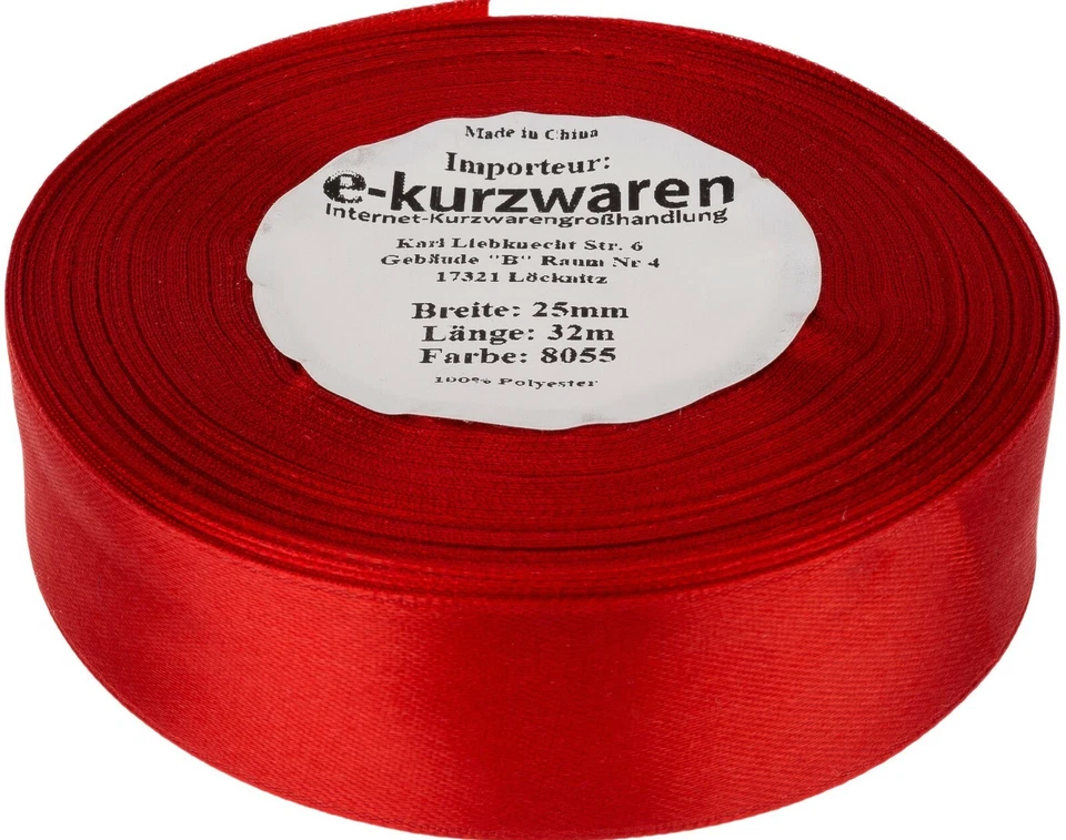 91m/32m Satinband 3/6/12/25/38/50mm 0,02€/m SCHLEIFENBAND Dekoband breite Band - Bild 1 von 1