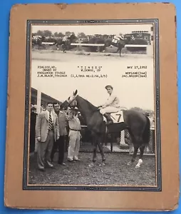 *OROPEL* 1952 CARRERA DE CABALLOS/CÍRCULO DE GANADORES DE CARRERAS FOTO ORIGINAL Pimlico - Imagen 1 de 3
