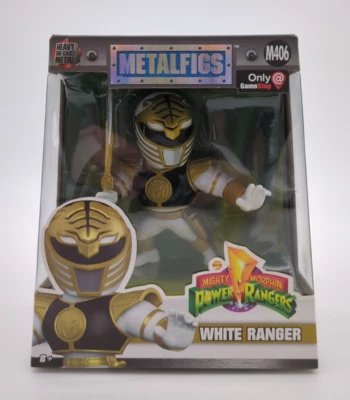 Jadatoys Metalfigs Mighty Morphin Power Rangers White Ranger exclusivo de GameStop Foto 1 de 4