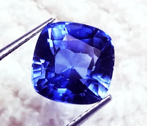 Natural Blue Sapphire 7.90 Ct Loose Gemstones Cushion Shape Certified - Picture 1 of 6